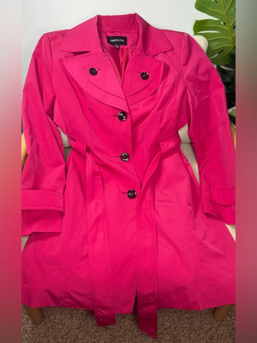 London Fog Water-Repellent Trench Coat Size XL - Picture 2 of 6